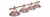 Светильник Alison Red Bronze 4 плафона Светильник Alison Red Bronze 4 плафона